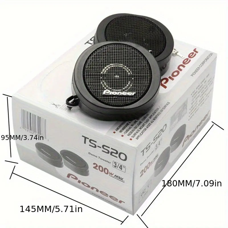 Pioneer TS-S20 – 3/4" Dome Car Tweeters (200W Max Power)